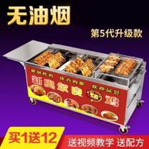 Oven stall summer roast chicken stove rotating automatic roast sausage barbecue car Roast duck 6 rows of skewers roast barbecue roast gluten