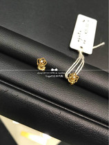 Japan Direct Mail Live Agete 18K Gold Rose Florian Diamond Earnail