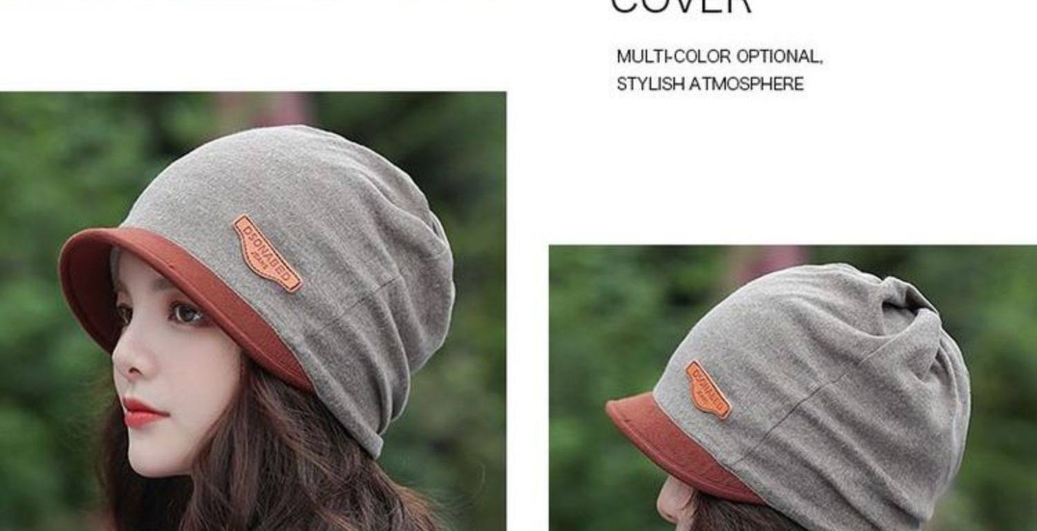 帽子女韩版潮鸭舌帽子保暖简约平顶帽潮流休闲帽秋冬季软帽檐时尚