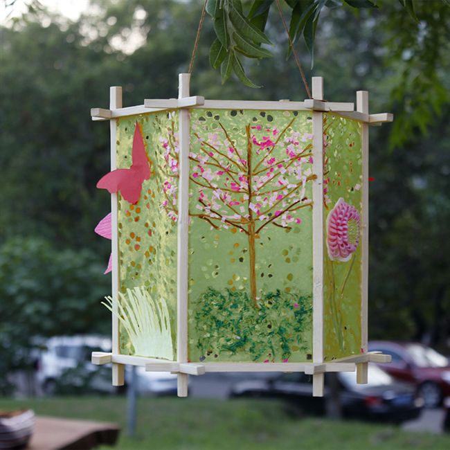 中秋节灯笼六角宫灯仿古中式儿童手提古典手工纸灯笼diy材料礼物_9折