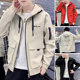 Men's jacket spring new Korean loose casual overalls jacket men tide brand net red hooded outerwear men's clothing Men's jacket spring new Korean loose casual overalls jacket men tide brand net red hooded outerwear men's clothing