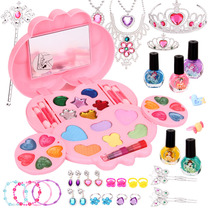 Childrens cosmetics set lipstick nail polish eye shadow washable girl performance makeup House baby toy