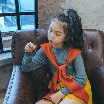 Aunt Leng customized autumn and winter mens and womens childrens mid-neck bottoming shirt pure cotton soft inner top T-shirt parent-child section