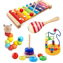 Baby boys puzzle male and female children music baby toy building block hand knocks 8-sound Knocks 1-2-3-6-year-old