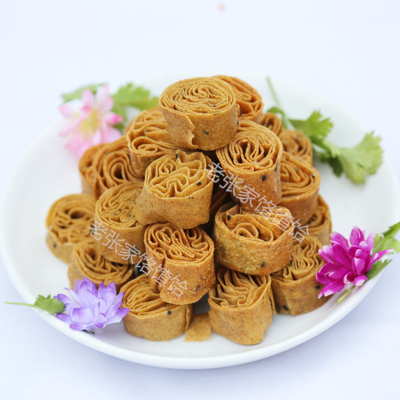 老北京通州特产咯吱盒脆糕点炸饸零食品小吃老张家绿豆面饹馇饸