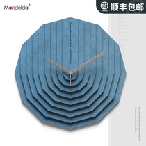 Light luxury Nordic clock clock living room simple modern personality Creative mute home background hanging wall decoration