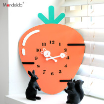 Children cartoon cute wall clock bedroom home wall watch modern simple fashion personality clock background wall decoration