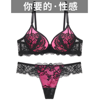 2021 thong lace gather embroidered bra set European and American women CD fake mother cross dress large size sexy underwear