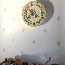 Sweden imported pure paper wood fiber spot small flowers American fresh and elegant pure paper wallpaper bedroom full of shops