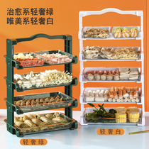 Kitchen matching dishes Multi-layer preparation of vegetable trays Multi-functional leachate pan portable Hot Pot loading dishes Dish Containing