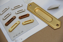 European gold-plated cabinet door Drawer Wardrobe cabinet invisible embedded hidden turning door furniture handle hand in hand