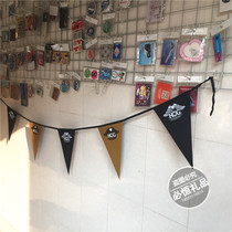 Triangle flag custom plastic PVC PP waterproof sunscreen string flag round flag flag paper flag custom made