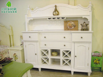 English-style Inn Style American Fields Garden Style Mediterranean Solid Wood British Style Dining Side Cabinet Wine Cabinet Restaurant March Country Wind