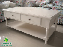 English type Inron solid wood American field Garden Style Mediterranean hand painted furniture Painted Tea Table Living Room March Countryside Wind