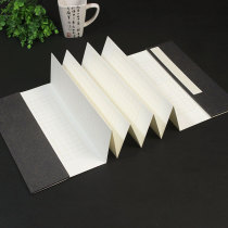 Ziyunzhuang hard pen calligraphy work paper album page familiar rice paper creation competition special small case length 12 pages coffee White grid