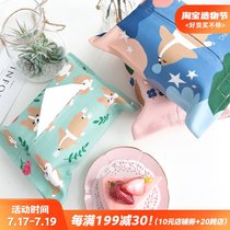 Zanwu ins Corgi cartoon tissue holder Creative tissue box Small fresh living room car bathroom tissue holder