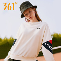 361 sports sweater womens summer new long-sleeved round neck loose pullover trend top 361 degrees womens clothing