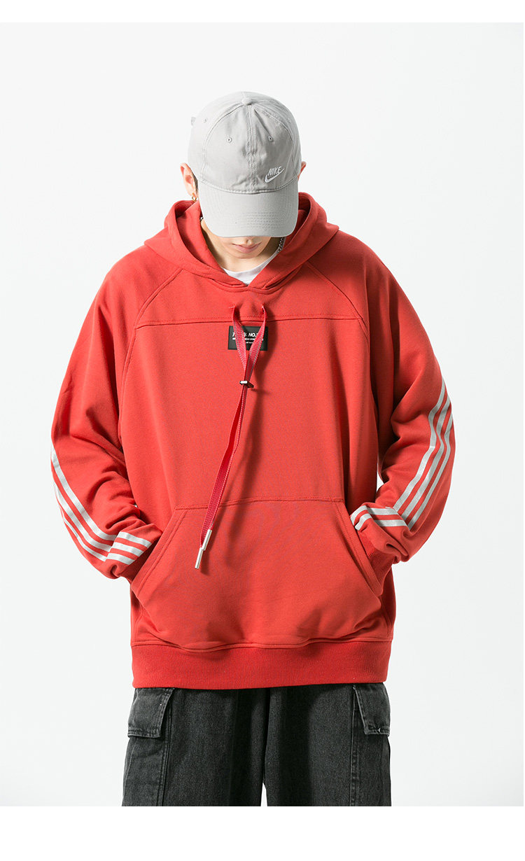 a003hw3117p55新款三条杠连帽卫衣男无影墙