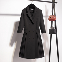 Spring dress 2022 New ladies suit dress fashion Fashion Minus age Ocean Gas Little Black 100 Plexic Suits Skirt