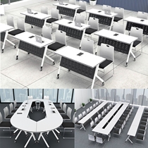 Training table mobile folding combination desk deskDouble desk squeeze classroom table long tables