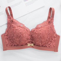 Baby cotton no steel ring small chest thick gathering flat chest Special non empty cup lace solid color sexy bra underwear women