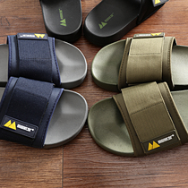 Original packaging European and American orders mens functional wind external wearing magic sticker adjustable elastic thick bottom slippers