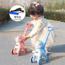 Shake Soundnet Red Little Horse Trolley With Sound And Light Smoke Machine Electric Blow Bubble Camera Boy Girl < 14 Years Old