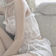 ວັດຈະນານຸກົມ Sensual: Girl Sexy Lace Cotton Pajamas Private Room Suspenders Transparent Underwear Fairy Home Clothes Nightgown