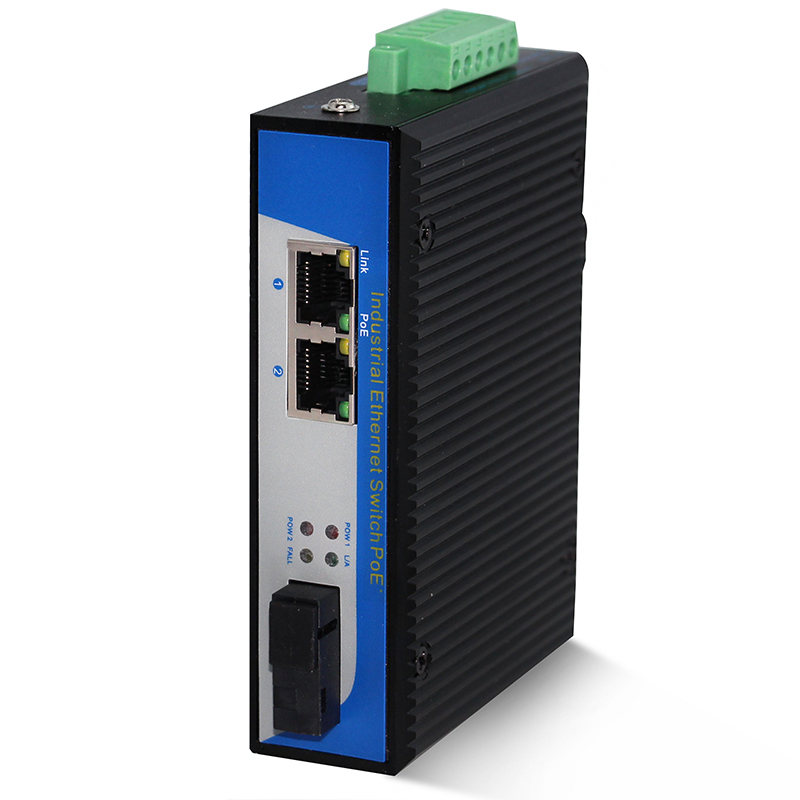 aopre industrial grade gigabit 1 optical 2 electric optical fiber transceiver unmanaged din rail industrial switch
