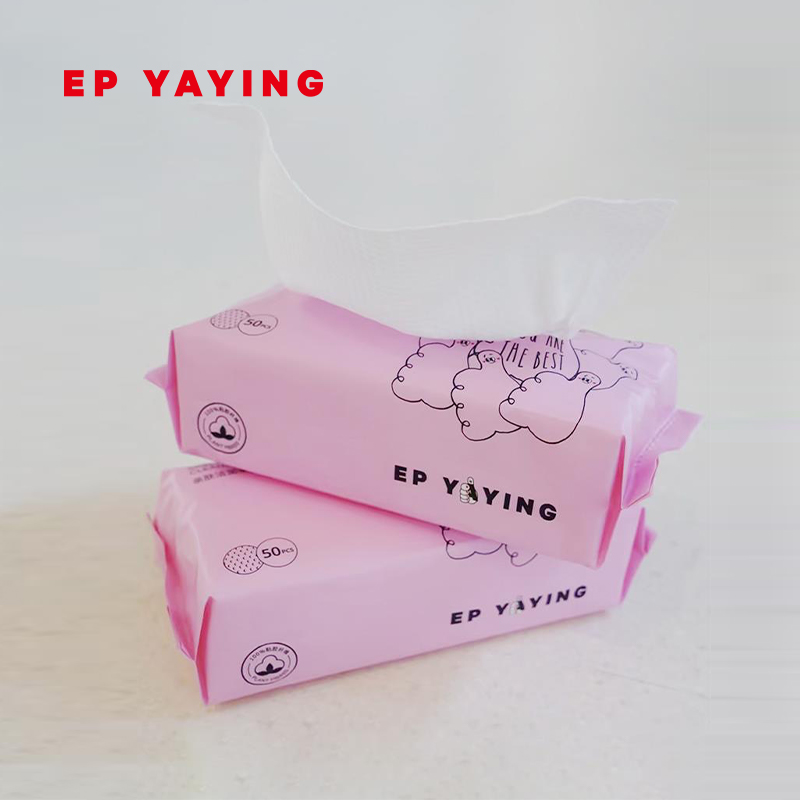 EP YAYING YYing pro-skin soft dry and wet double-use wash face towel disposable wipe with face towel 50 smoke x 2 packs-Taobao