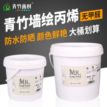 ( Support the customization of ) Cabbage Flagship Propylene Paint 5KG Barrel with 10 kg of indoor and exterior wall painting hand-painted dye commercial graffiti art paint kindergarten renovation works