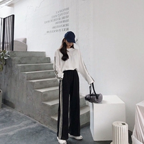 2023 New Cool Girl Wear Skin Age - Skin Korean Sweater Casual Sports Two Pieces of Pants in the autumn and winter