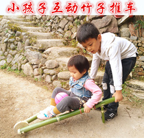 Bamboo stroller Triangle stroller Toy stroller Childrens game toys Props and utensils Traditional toys