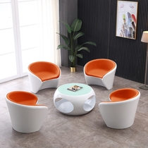 Sales office Office negotiation table and chair combination Nordic meeting reception Business Simple modern light luxury sofa coffee table