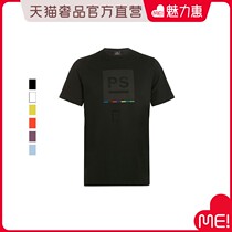 PS BY PAUL SMITH multi-color organic cotton letter print round neck short sleeve versatile mens T-shirt