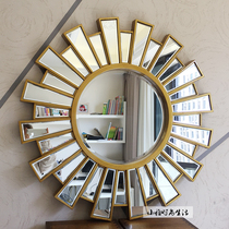 Eurostyle American Restaurant Fireplace Decoration Mirror Sunglasses Genguan Mirror Sofa Background Wall Light Extravagant Wall-mounted Mirror Idea