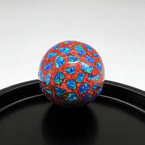 Intangible heritage large lacquer beads full of Opal pure handmade single beads round beads Buddha beads rosary beads loose beads bracelet hand-held text play jewelry