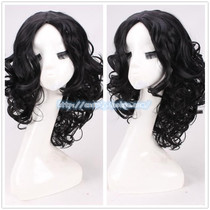 Retro wave short curly hair nostalgia Republic old Shanghai customs qipao black wig dream dew wig long