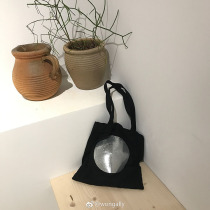 AL homemade bling gold and silver sequined canvas bag black bag ins joker shoulder bag student eco bag