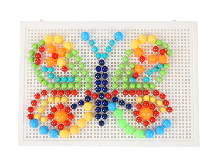 儿童玩具批发 蘑菇钉拼插板组合蘑菇丁拼图热卖地摊超市货源礼物