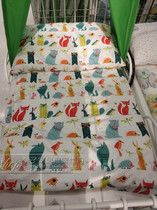  IKEA Lateo childrens student cotton quilt cover and pillowcase Magic Garden cat