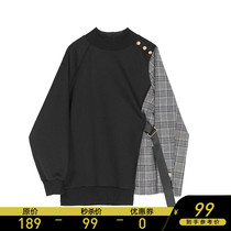 (99 yuan second kill welfare) design sense sweater female autumn winter lazy style pattern stitching short coat ins tide