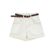 VEGA CHANG denim shorts Women summer 2021 New loose slim Joker high waist casual wide leg hot pants