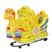 2020 new double rocking car Electric Coin swing machine supermarket door commercial home animation screen rocking horse