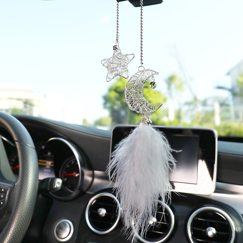 car pendant net red ins dream catcher feather creative car interior mirror accessories car pendant pendant female