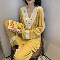 Lunar clothing summer thin model postpartum pregnant womens pajamas 7 months 5 spring and autumn hospitalization maternal nursing home clothing