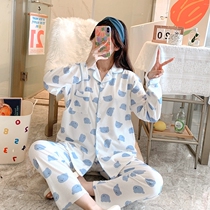 Pregnant womens pajamas spring and autumn pregnant women can breastfeed before and after childbirth.