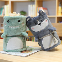 Summer coral velvet blanket children quilt office nap small blanket dormitory air conditioner thin leg roll blanket