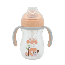 Cute heart-shaped with shank baby suckers Automatic school drinking cup duckbill Training water glass for more than 6 months 240ML