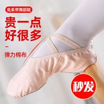Adult Children's Lace-free Dance Shoes Body Training Shoes for Girls Soft-soled Dance Shoes Cat's Claw Shoes Ballet Shoes for Women